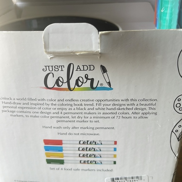 Just add color ceramic travel cup new in box - Picture 3 of 3